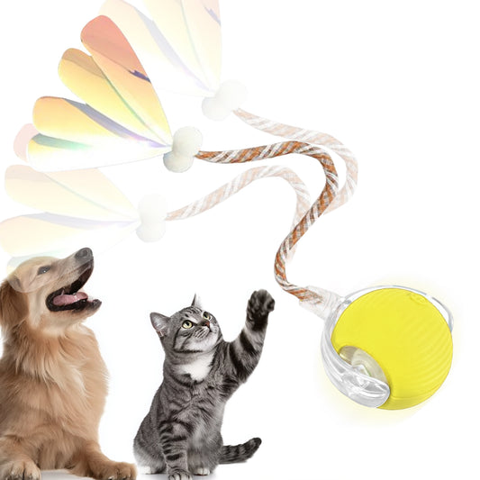 LaserPlay Pro smart pet ball rolling in 3 automatic play modes