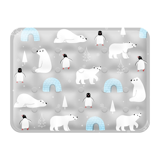 CoolRest Pro ice silk pet cooling mat in patterned design for dogs and cats