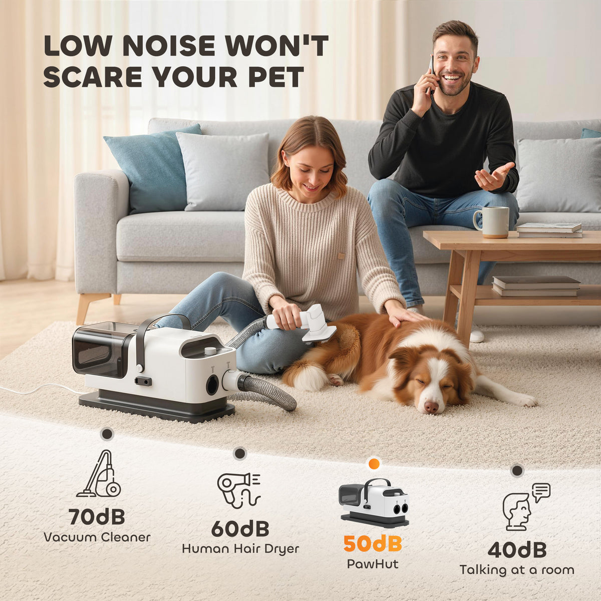 ShedFree Pro 5-in-1 Pet Grooming Vacuum Kit (Pet Grooming Vacuums) - product size and dimensions reference